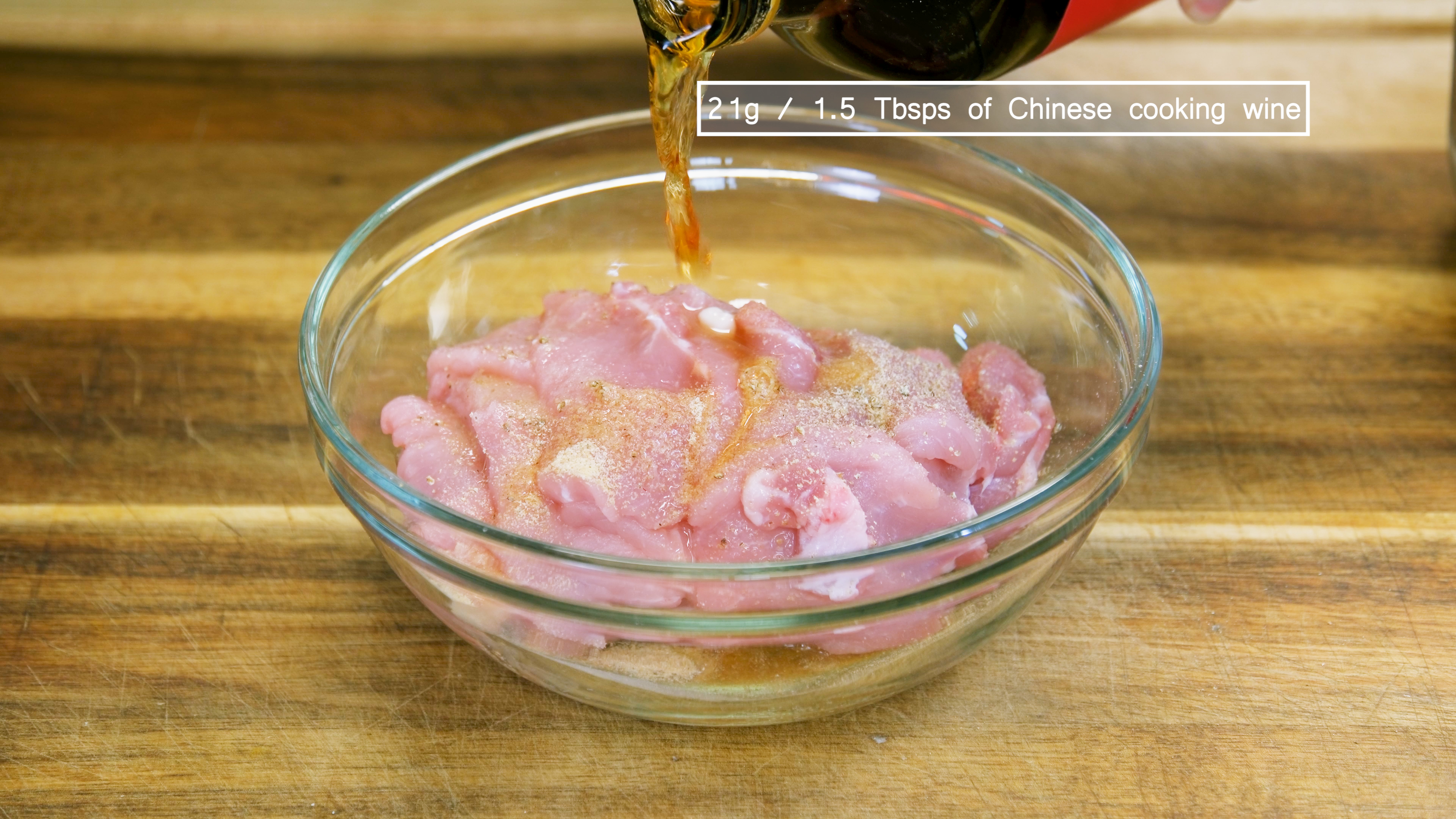 Image of Add the pork, salt, garlic powder, ground white pepper, baking...