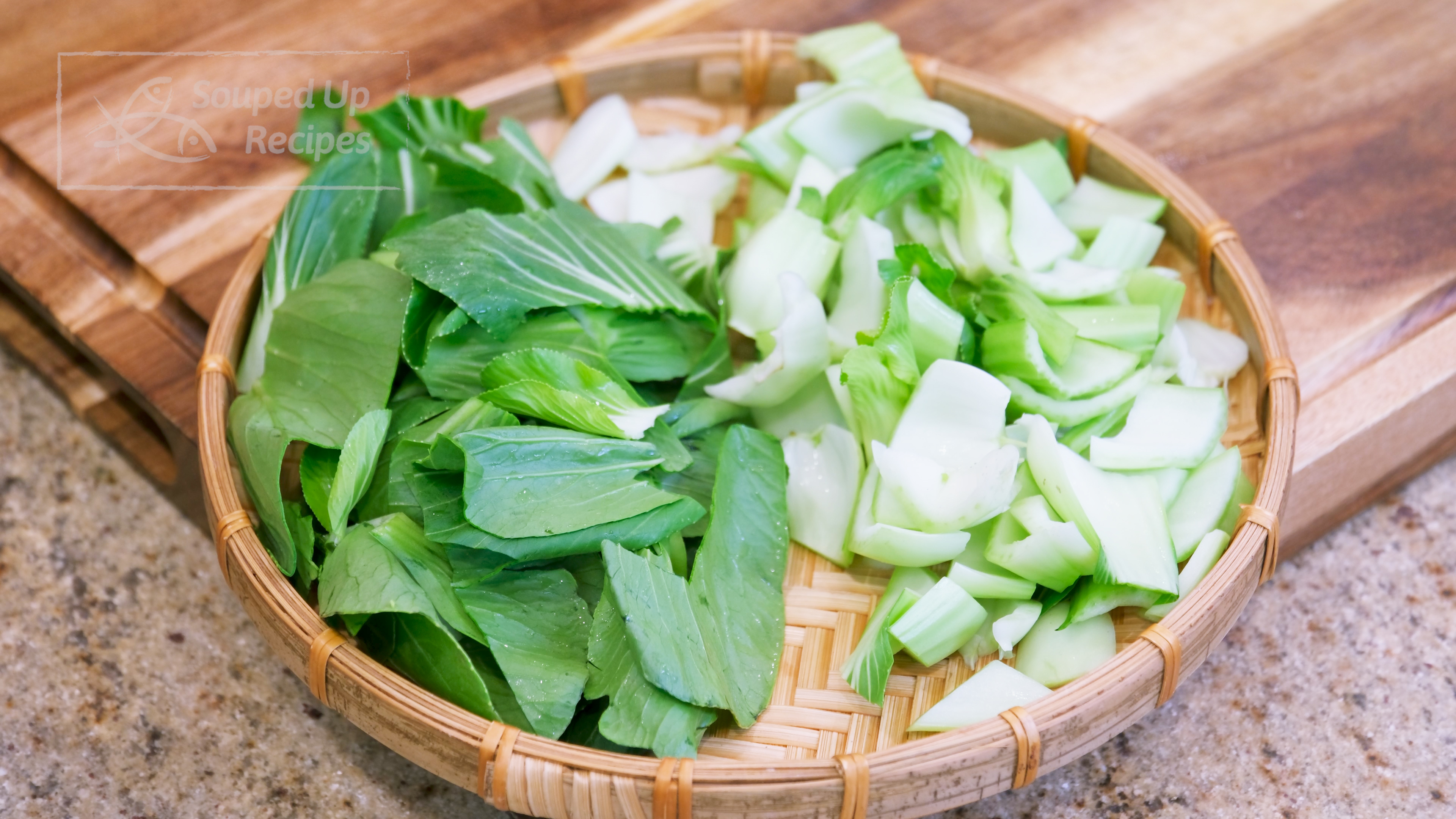 Image of Wash the baby bok choy thoroughly, then tear the leaves...