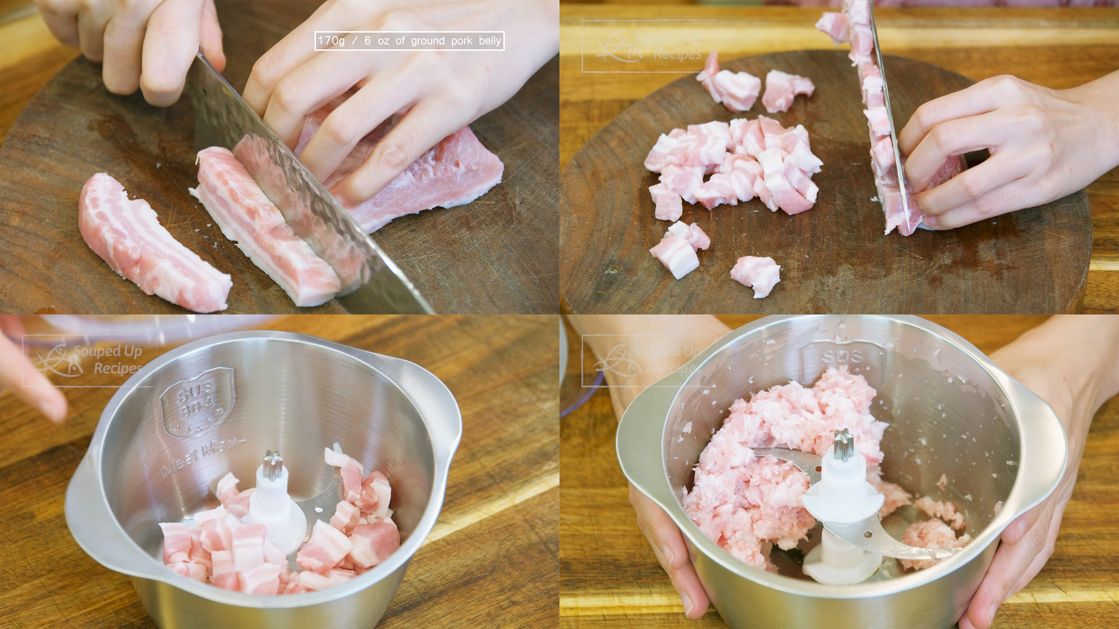 Image of Dice the skinless pork belly into bite-size pieces, add to...