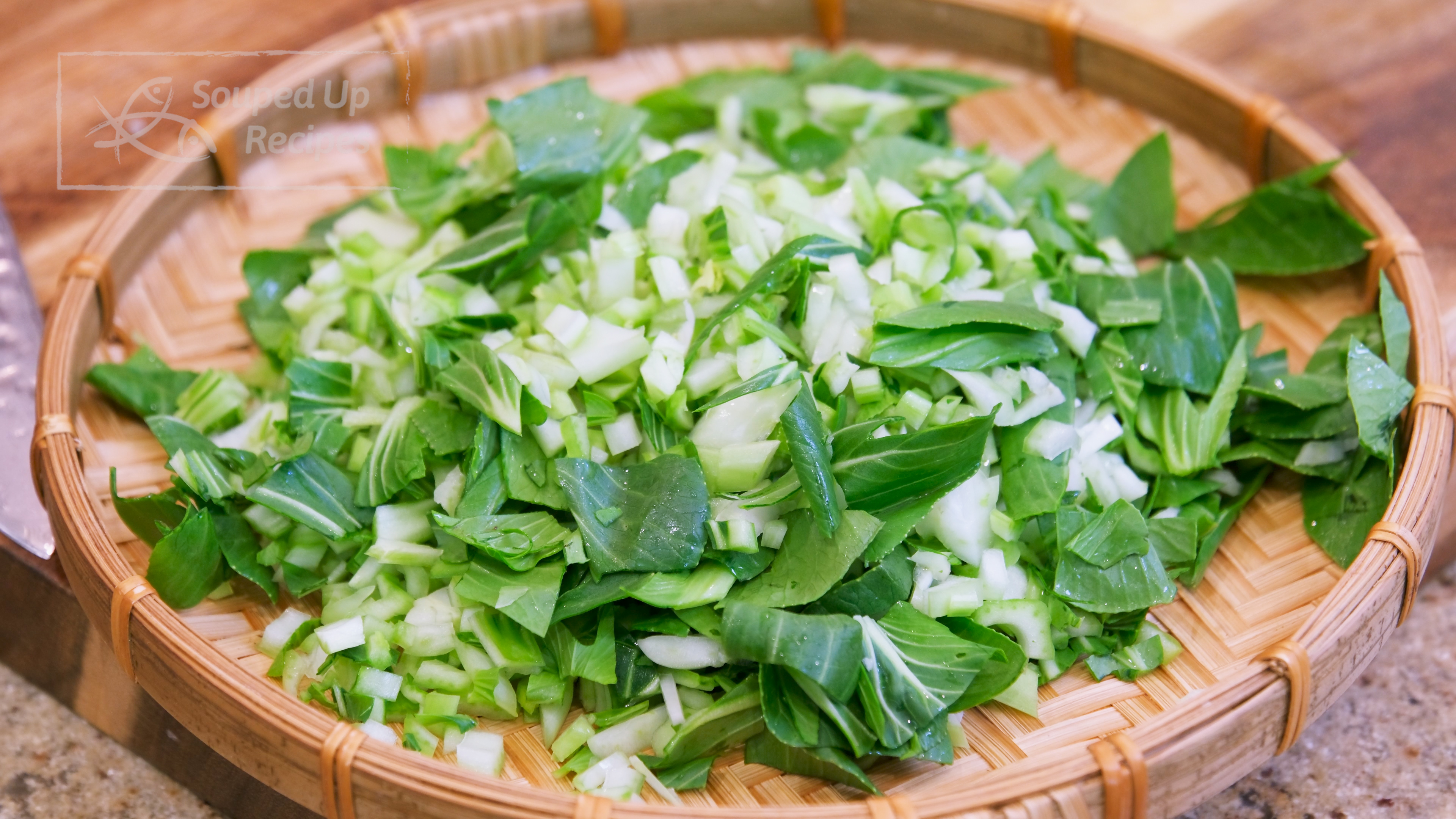 Image of Thoroughly wash the bok choy, and then dice finely. No...