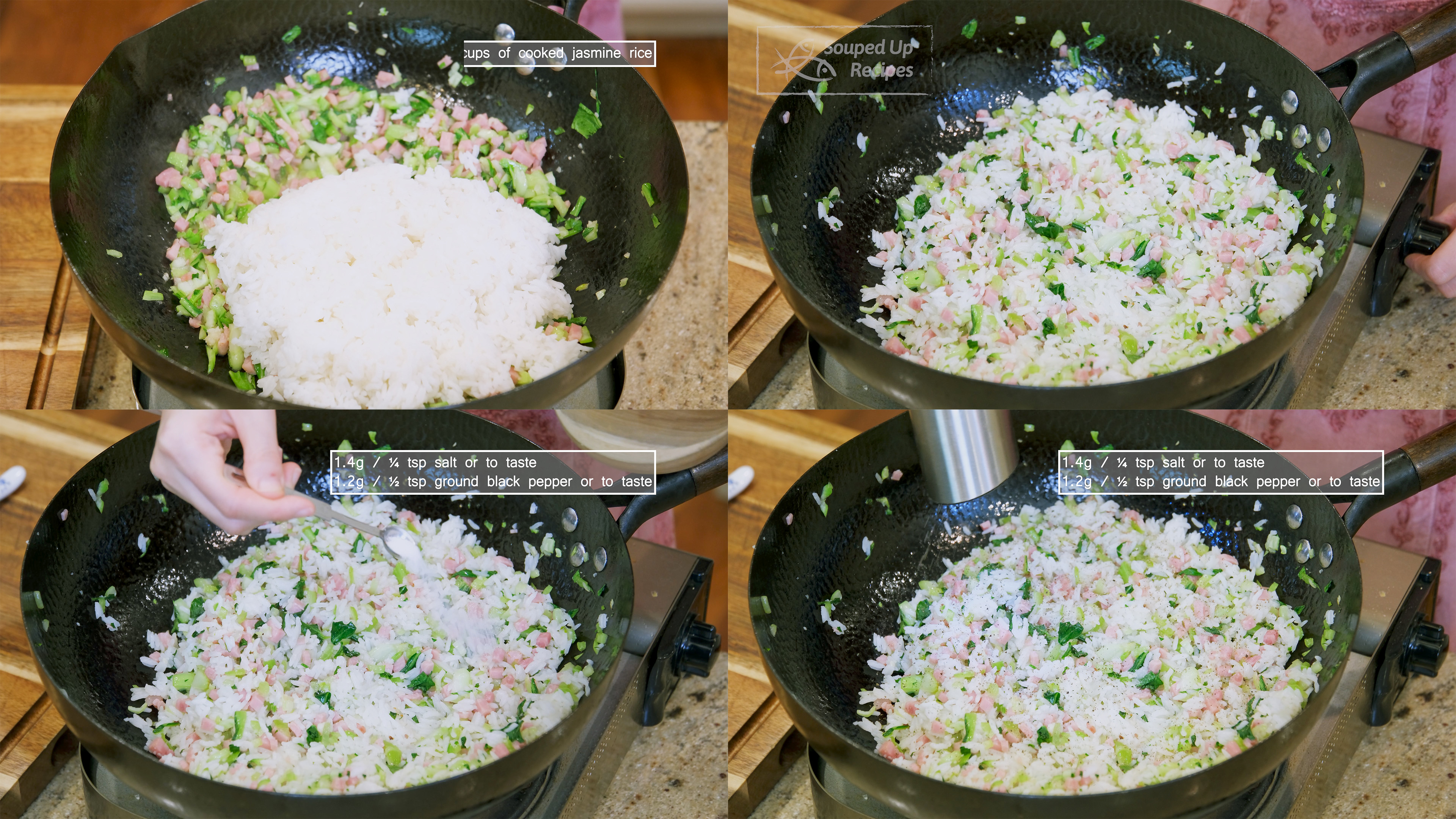 Image of Add 3 cups of cooked jasmine rice. I am just...