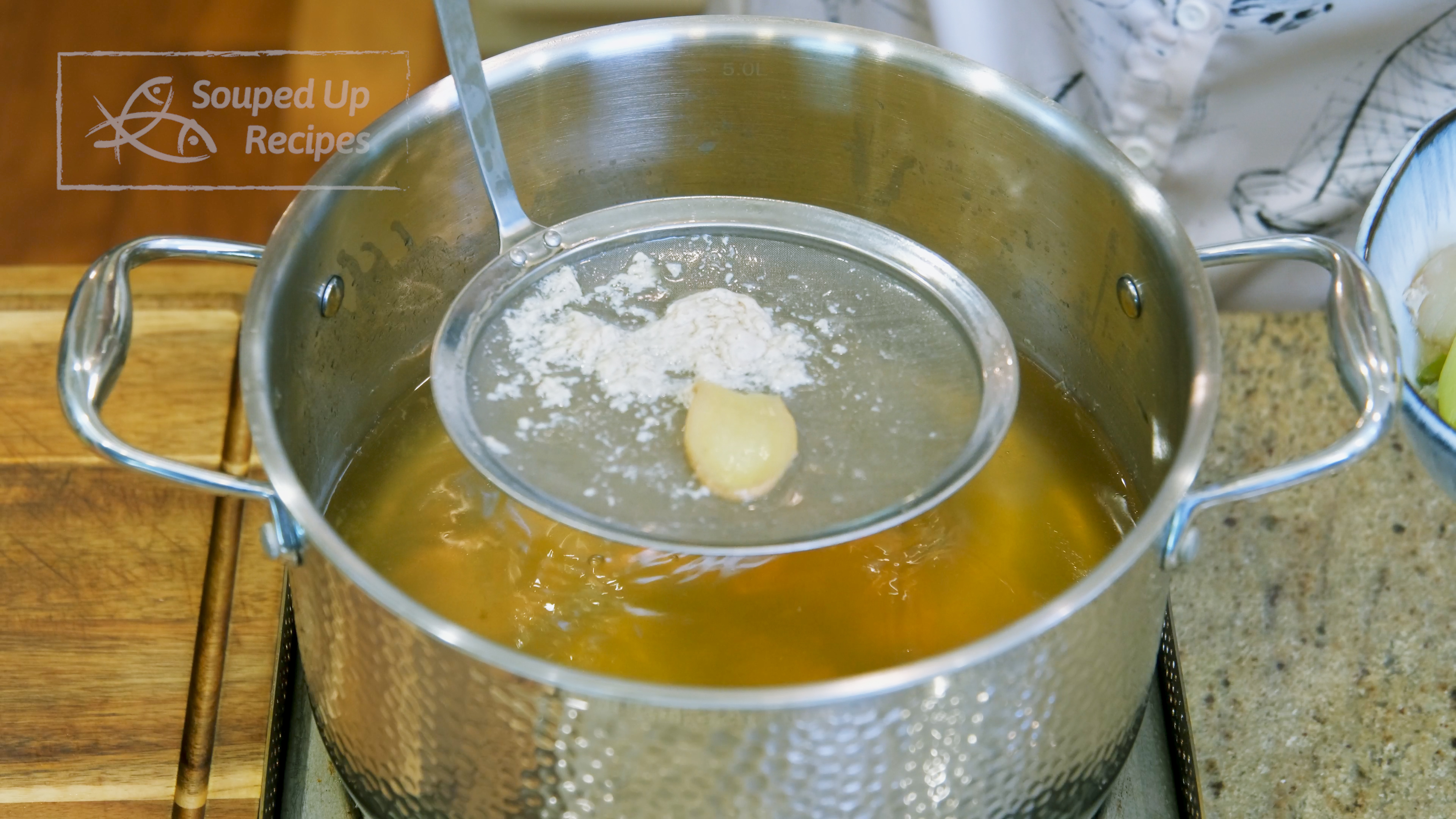 Image of We are going to use the chicken cooking broth to...