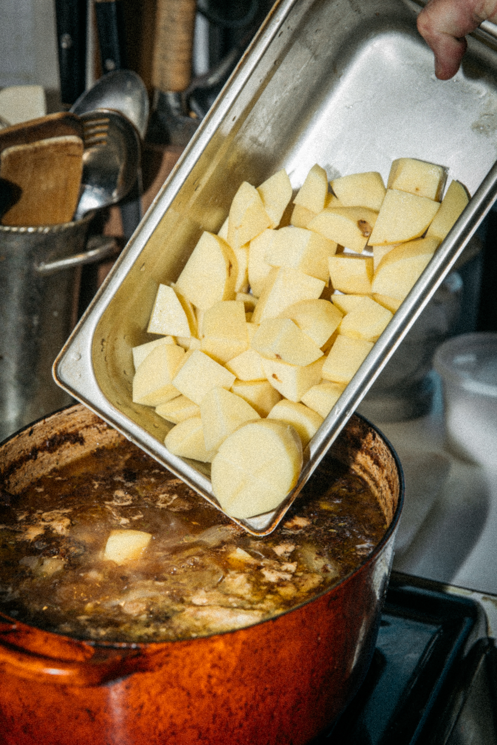 Image of Potatoes and Finish:Remove all the sugar bones, pulling out any...