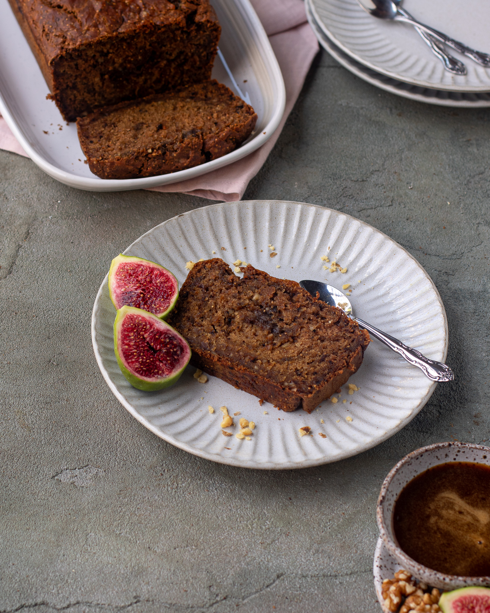 Fig with balsamic glaze cake