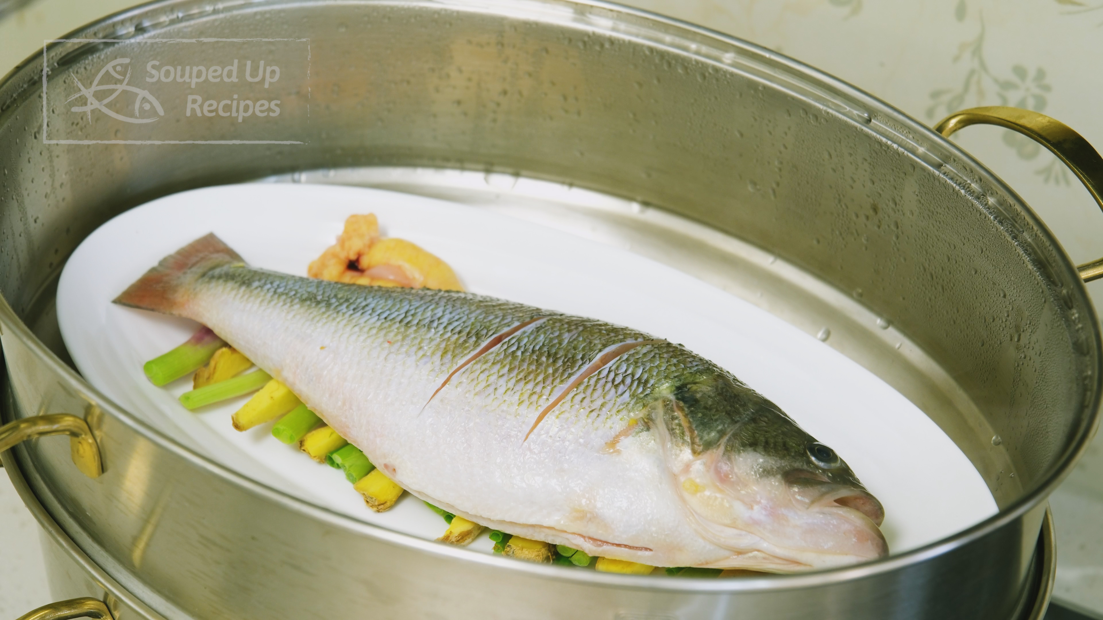 Image of Place the fish and the plate in the steamer and...