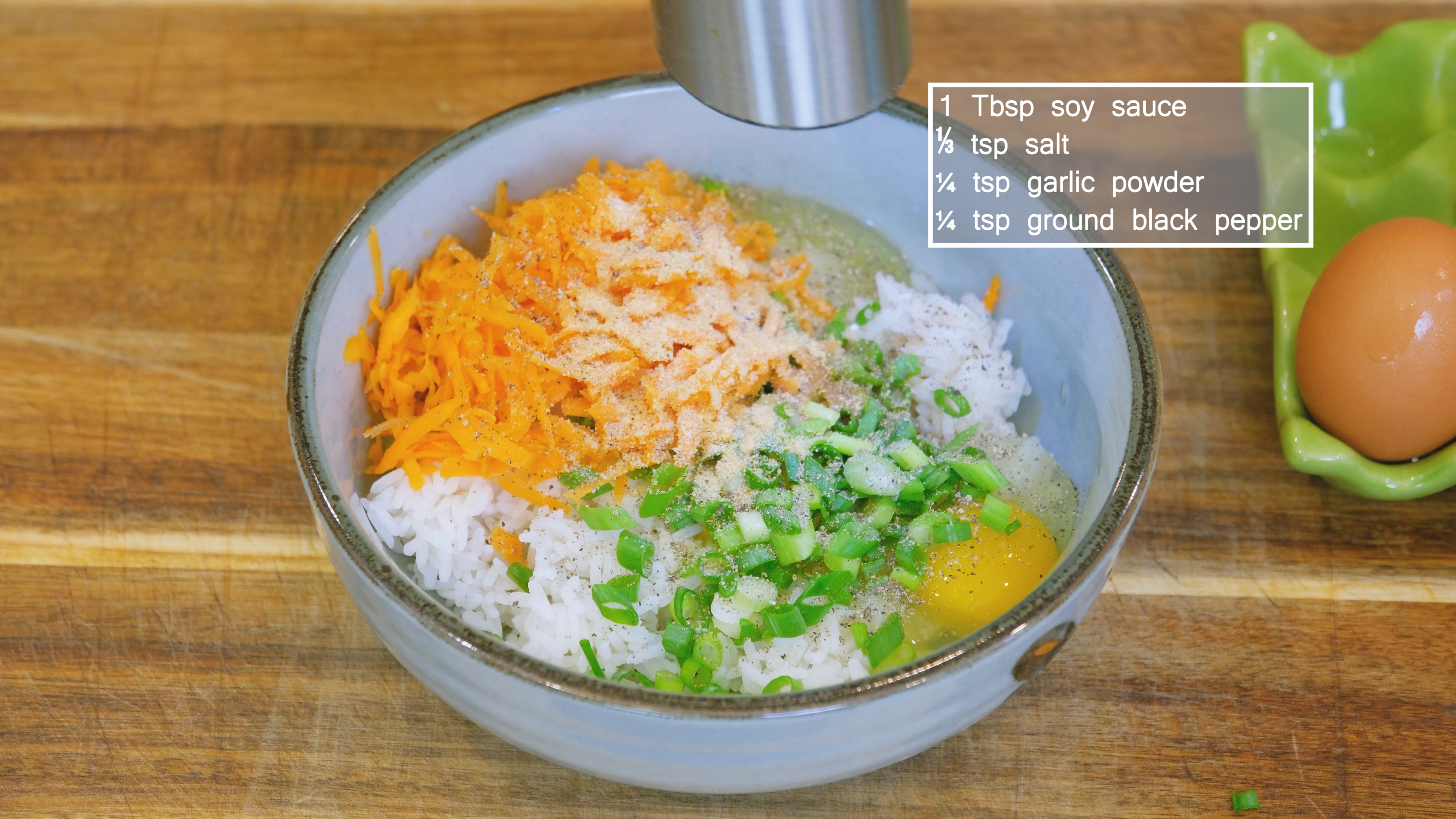 Image of In a mixing bowl, add 1 cup of cooked rice,...