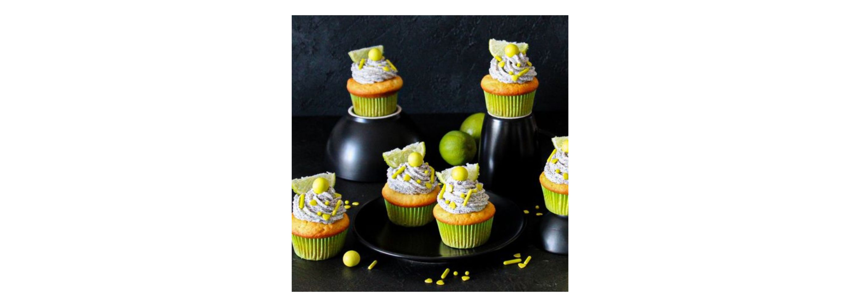 Limetten-Mohn-Cupcakes