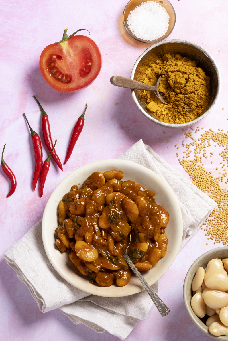 Butter beans Vindaloo