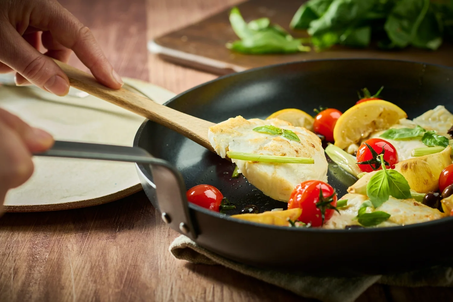 Turbot à la plancha avec fenouil et citron