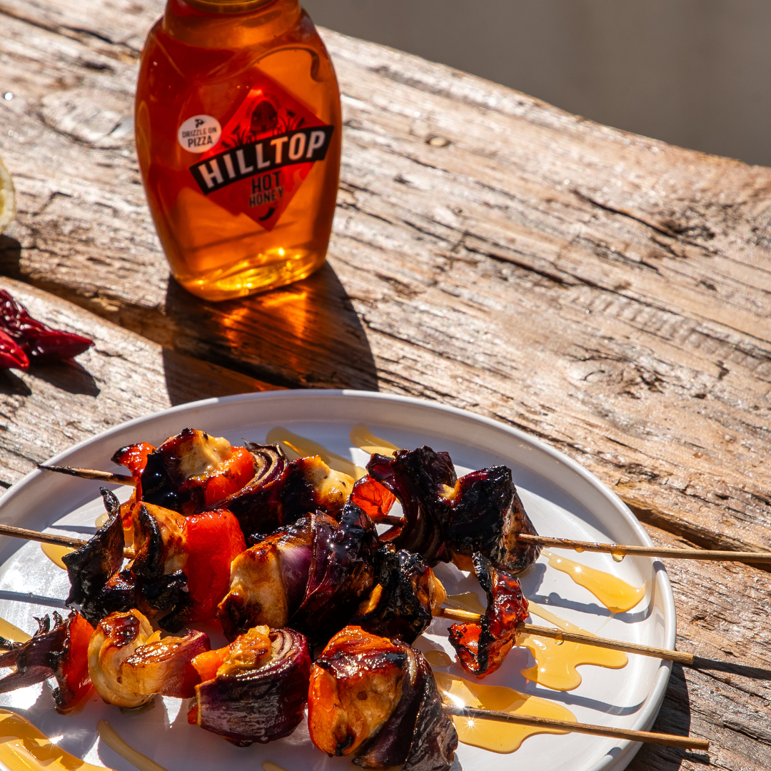 Spicy-Sweet Hot Honey Chicken Skewers