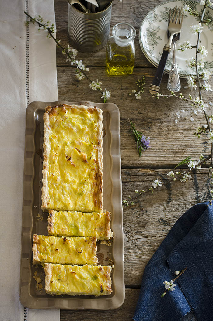 Cod, Leek and Onion Quiche
