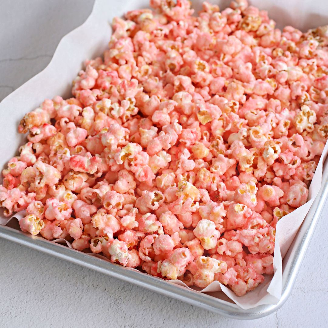 Pink Popcorn Recipe | Easy Candy Coated Popcorn Snack — Dell Cove