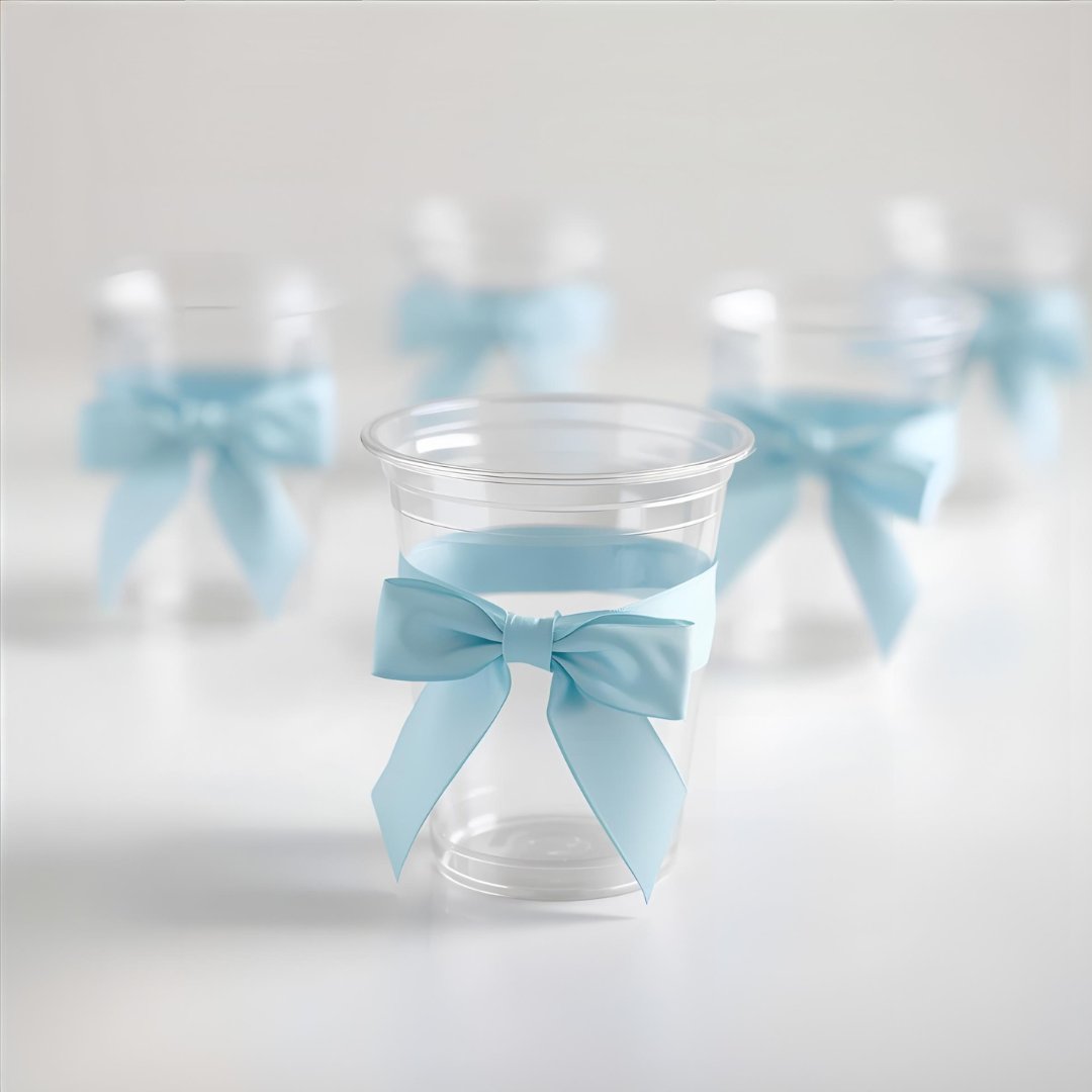 Image of Tie a ribbon or crepe paper “scarf” around each cup...