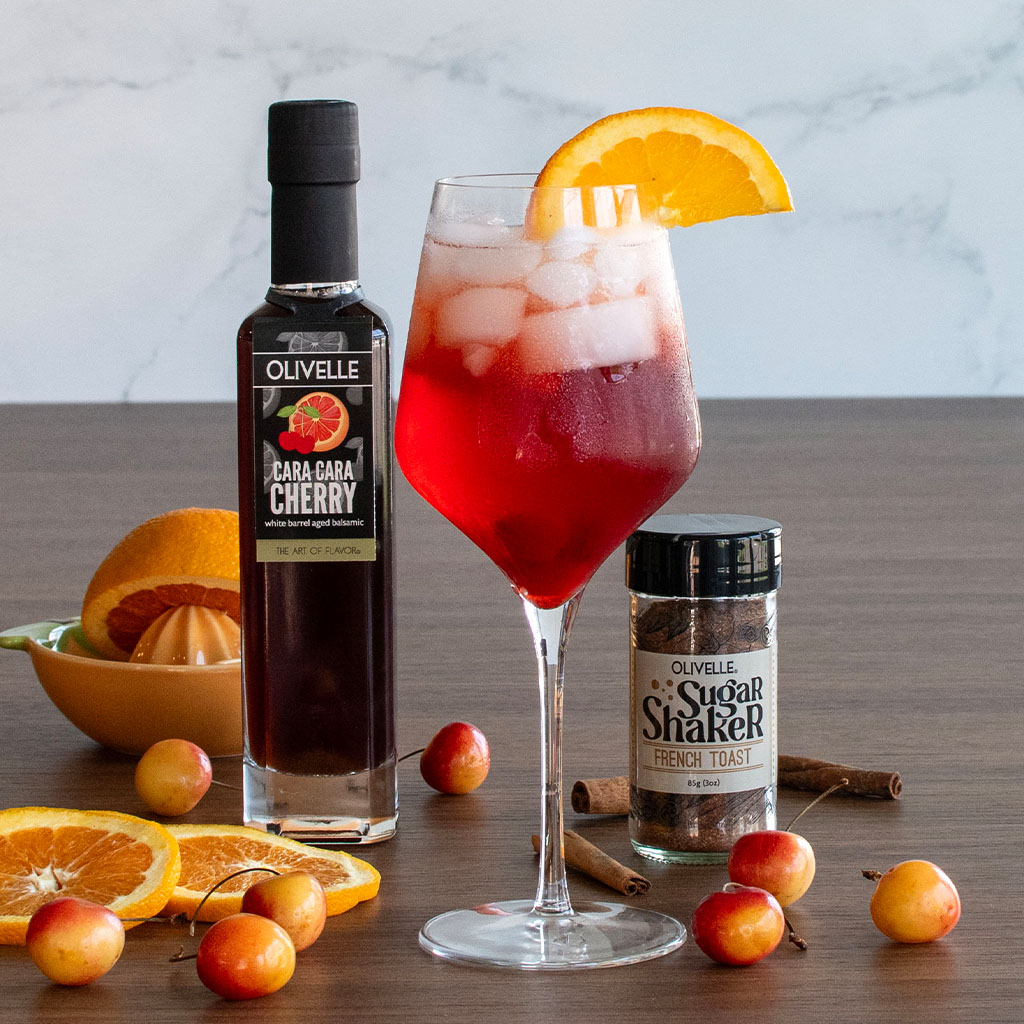 Spiced Cherry Citrus Spritz | Olivelle The Art of Flavor®