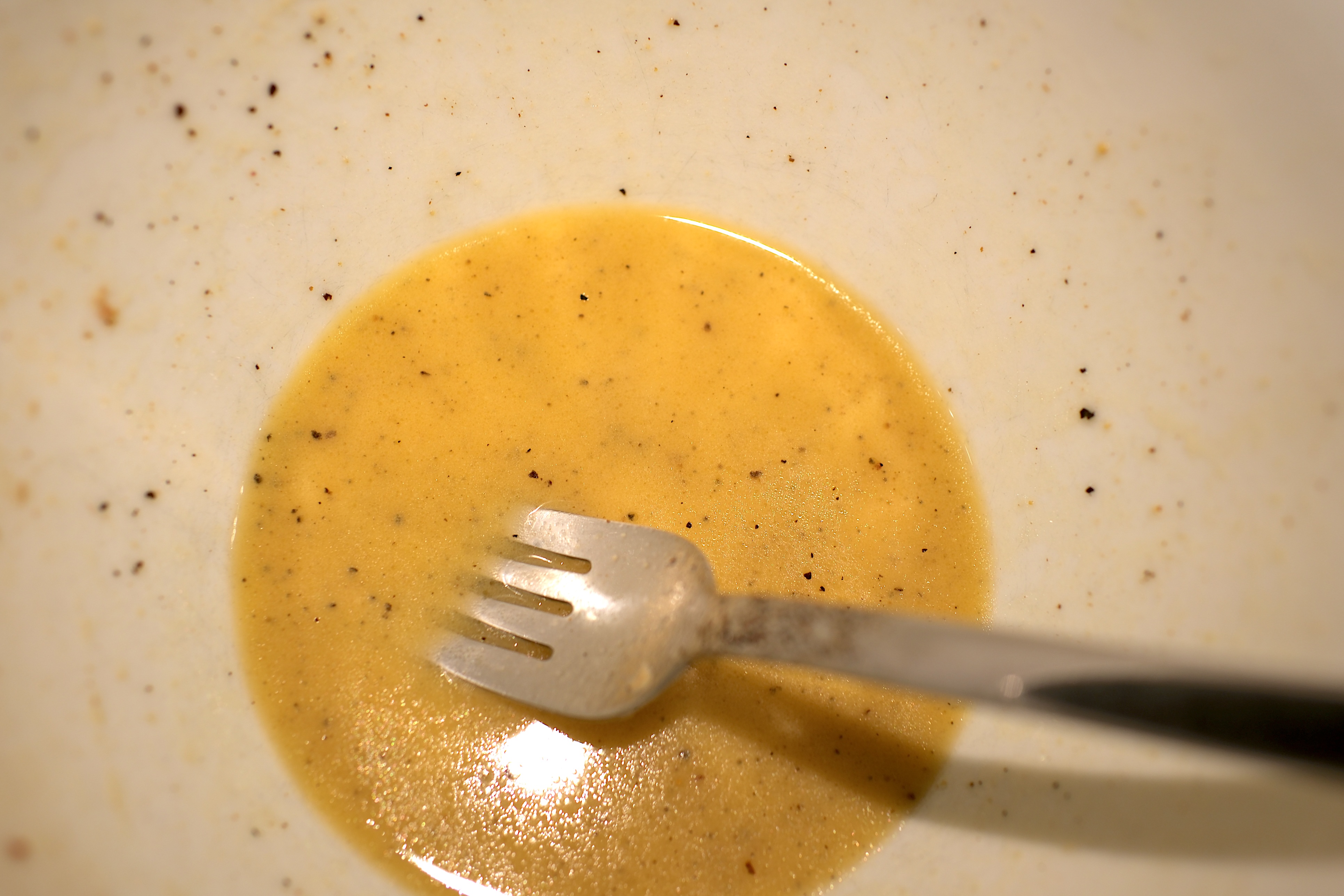 Image of Add vinegar (or the above vinegar/shallot mix), mustard, melted butter,...