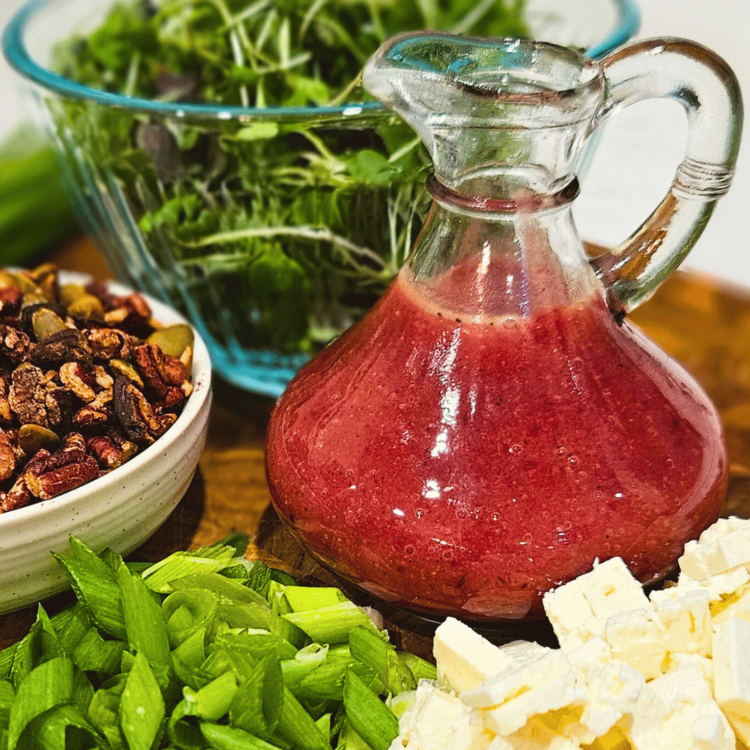 Image of Whisk all dressing ingredients together in a bowl, taste; adjust...