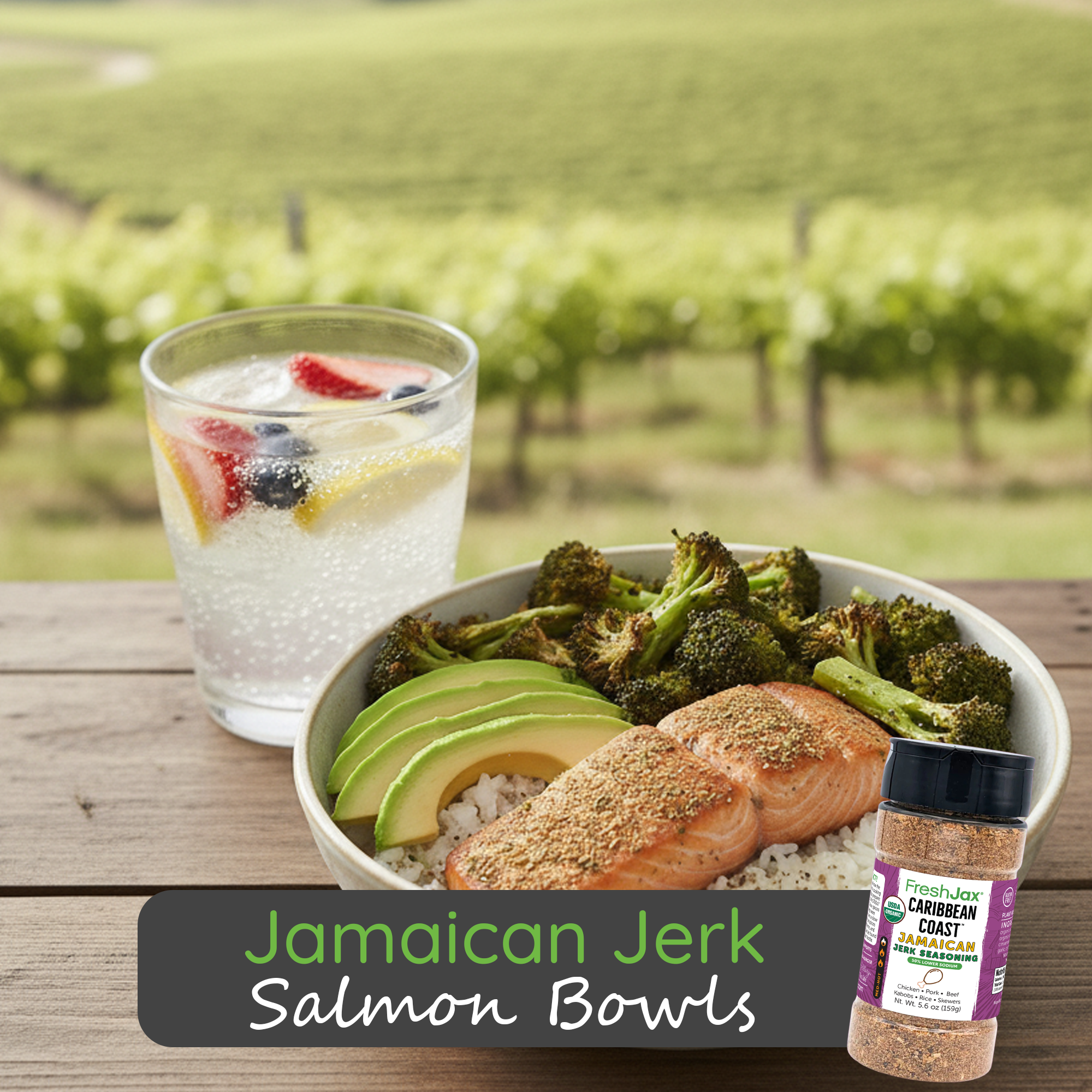 Jamaican Jerk Salmon Bowls