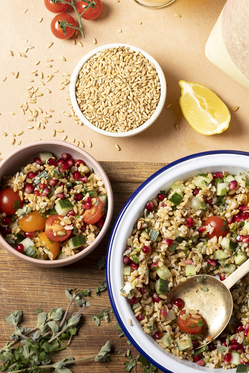 Oat Groat Mediterranean Salad 