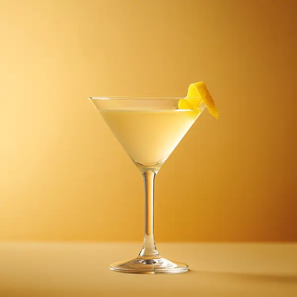 A photo of the Absinthe Zest Martini cocktail containing Pernod Absinthe, Legendre Herbsaint Original Liqueur, Angostura Aromatic Bitters, Chilled water (reduce if wet ice) in a Martini.