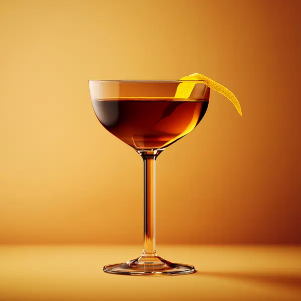 A photo of the Highland Boulevard cocktail containing Compass Box Great King Street Artist's Blend Scotch, Baldoria Bitter Vermouth, Noilly Prat Dry Vermouth, Angostura Aromatic Bitters in a Coupe.