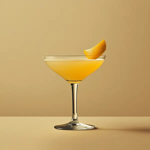 A photo of the Golden Fino Martini cocktail containing Beefeater London Dry Gin, Chartreuse Yellow, Valdespino Inocente Fino Sherry, Angostura Orange Bitters in a Martini.