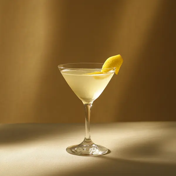 A photo of the Lemon Grove Martini cocktail containing Beefeater London Dry Gin, Freshly squeezed lemon juice, Giffard Orgeat Syrup, Chilled water (reduce if wet ice) in a Martini.