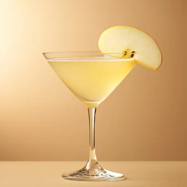 A photo of the Appletini Blossom cocktail containing Ketel One Vodka, Giffard Triple Sec, Freshly squeezed lemon juice, Pressed apple juice, Giffard Orgeat Syrup in a Martini.
