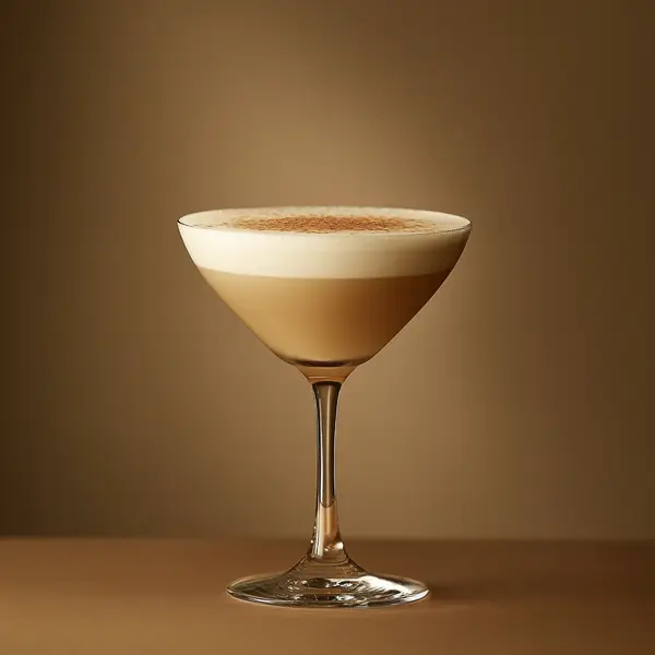 A photo of the Highland Dream Martini cocktail containing Compass Box Great King Street Artist's Blend Scotch, Beefeater London Dry Gin, Marie Brizard Crème de Cacao White, Single cream / half-and-half, Milk in a Martini.