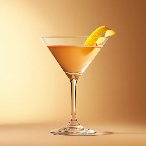 A photo of the Apricot Zephyr cocktail containing Beefeater London Dry Gin, Giffard Abricot Du Roussillon, Freshly squeezed lemon juice, Angostura Aromatic Bitters, Chilled water (reduce if wet ice) in a Martini.