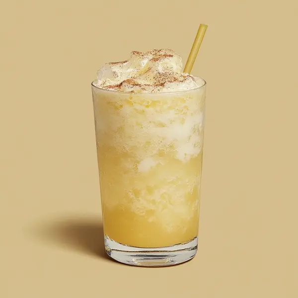 A photo of the Cornfield Carnival cocktail containing Novo Fogo Chameleon Cachaça, Sweetcorn (canned), Condensed milk in a Collins.
