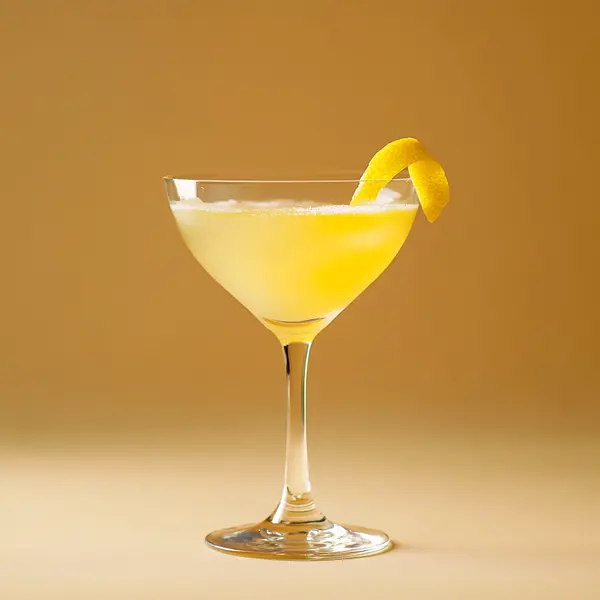 A photo of the Honey Bee's Knees cocktail containing Freshly squeezed lemon juice, Runny honey, Beefeater London Dry Gin in a Martini.
