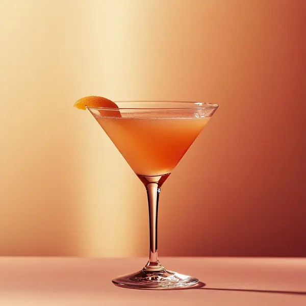 A photo of the Gin Blossom Martini cocktail containing Beefeater London Dry Gin, Giffard Abricot Du Roussillon, Liber & Co. Real Grenadine, Chilled water (reduce if wet ice) in a Martini.