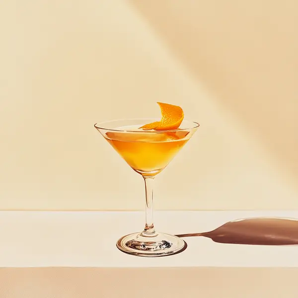 A photo of the Dandy Lion cocktail containing Hennessy V.S. Cognac, Bénédictine D.O.M. Liqueur, Giffard Triple Sec, Freshly squeezed lemon juice, Chilled water (reduce if wet ice) in a Martini.