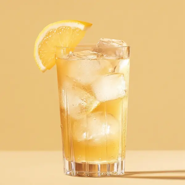 A photo of the Dutch Citrus Cooler cocktail containing Bols Genever, Giffard Triple Sec, Angostura Orange Bitters, Bitter lemon tonic in a Collins.