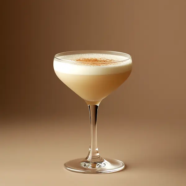 A photo of the Tequila Nutmeg Dream cocktail containing Milagro Reposado Tequila, Marie Brizard Crème de Cacao White, Luxardo Amaretto di Saschira Liqueur, Single cream / half-and-half, Milk in a Martini.