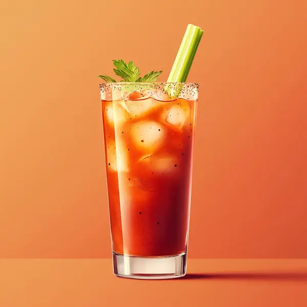 A photo of the Vlad the Refresher cocktail containing Ketel One Vodka, Tomato juice, Freshly squeezed lemon juice, Hot pepper sauce, Worcestershire sauce, Black pepper, Celery salt in a Collins.