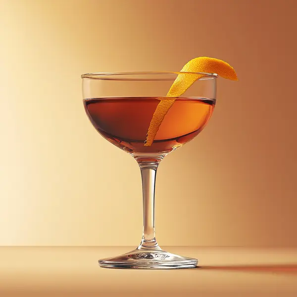 A photo of the Cognac Concoction cocktail containing Hennessy V.S. Cognac, Giffard Triple Sec, Noilly Prat Dry Vermouth, Martini & Rossi Rosso Sweet Vermouth, Pernod Absinthe in a Coupe.