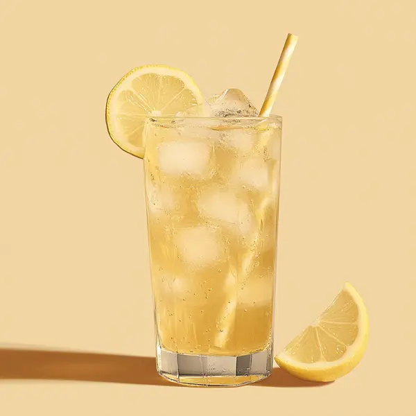 A photo of the Golden Ginger Fizz cocktail containing Hennessy V.S. Cognac, Grand Marnier, Freshly squeezed lemon juice, Ginger ale in a Collins.