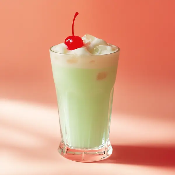 A photo of the Minty White Russian cocktail containing Ketel One Vodka, Tempus Fugit Crème De Menthe, Single cream / half-and-half, Milk in a Collins.