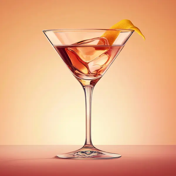 A photo of the Rum Rouge Delight cocktail containing Planteray 3 Stars White Rum, Dubonnet Rouge, Angostura Aromatic Bitters in a Martini.