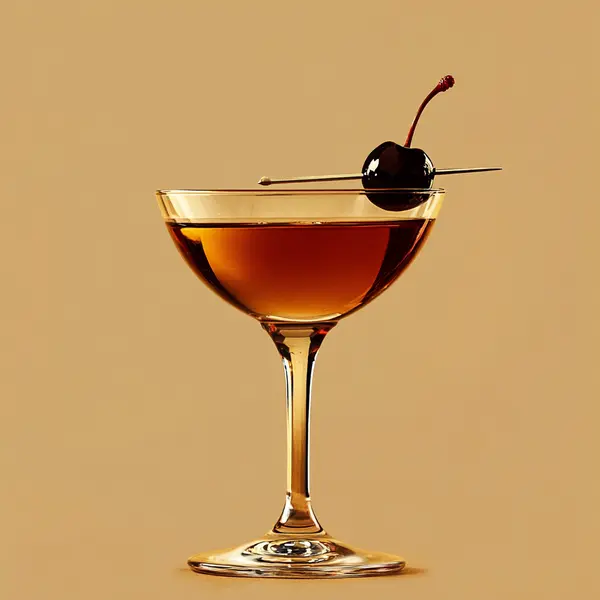 A photo of the Rye Amaro Manhattan cocktail containing Willett Family Estate Bottled 4 Year Rye, Amaro Nonino Quintessentia, Luxardo Maraschino Liqueur, Carpano Punt E Mes Sweet Vermouth in a Coupe.