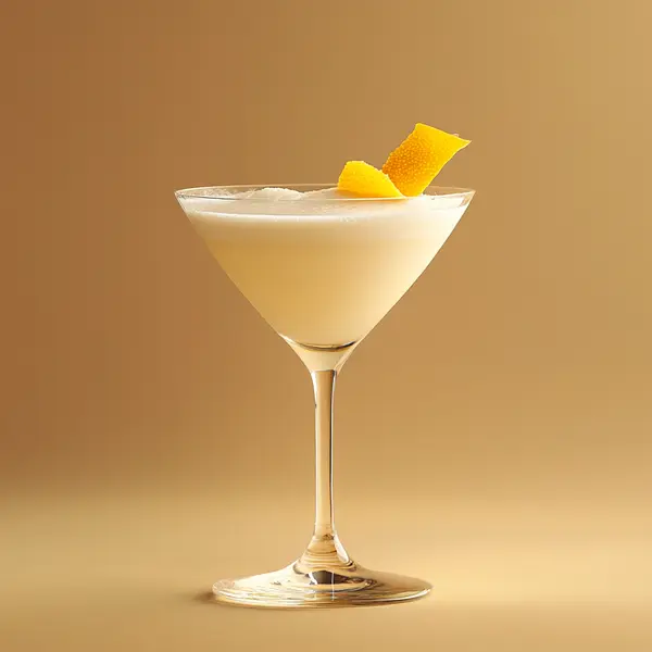 A photo of the Rumstar Sparkler cocktail containing Planteray 3 Stars White Rum, Giffard Triple Sec, Freshly squeezed lime juice, Luxardo Maraschino Liqueur, Fee Brothers Fee Foam Egg White Alternative in a Martini.