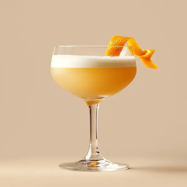 A photo of the Citrus Silk Martini cocktail containing Beefeater London Dry Gin, Noilly Prat Dry Vermouth, Giffard Triple Sec, Fee Brothers Fee Foam Egg White Alternative in a Coupe.