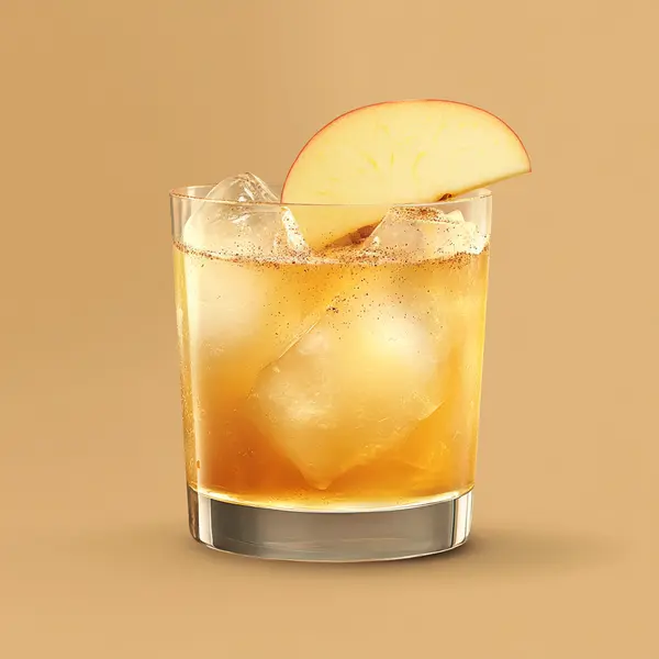 A photo of the Apple Agave Refresco cocktail containing Milagro Reposado Tequila, Pressed apple juice, Freshly squeezed lemon juice, AquaRiva Organic Agave Syrup, Ground cinnamon in a Old-Fashioned.