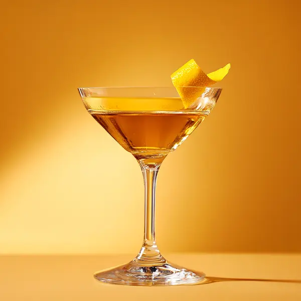 A photo of the Apricot Martini Whisper cocktail containing Beefeater London Dry Gin, Noilly Prat Dry Vermouth, Giffard Triple Sec, Giffard Abricot Du Roussillon in a Martini.