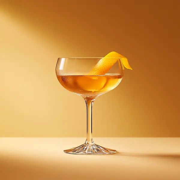 A photo of the Cognac Peach Fizz cocktail containing Hennessy V.S. Cognac, Rothman & Winter Orchard Peach Liqueur, Noilly Prat Dry Vermouth in a Coupe.