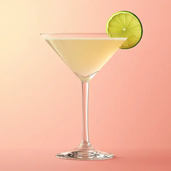 A photo of the Almond Lime Daiquiri cocktail containing Planteray 3 Stars White Rum, Rose's lime cordial, Freshly squeezed lime juice, Giffard Orgeat Syrup, Chilled water (reduce if wet ice) in a Martini.