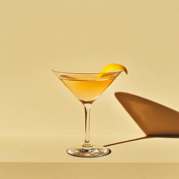 A photo of the Tawny Tango Martini cocktail containing Graham's 10 Year Old Aged Tawny Port, Noilly Prat Dry Vermouth, Freshly squeezed lemon juice in a Martini.