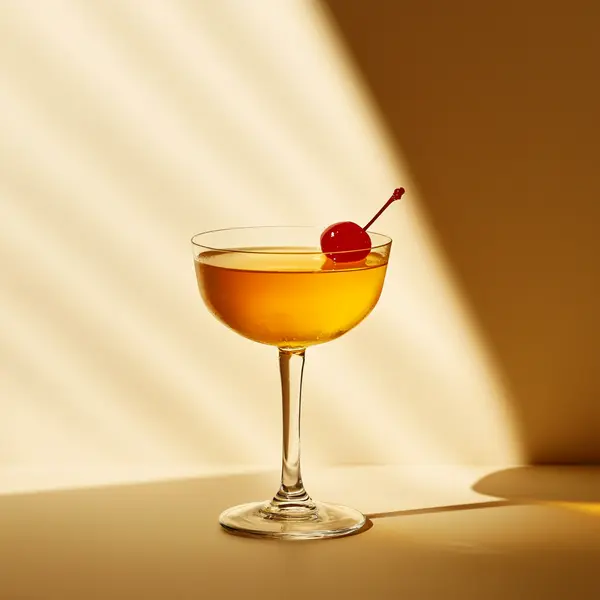 A photo of the Rye Orchard Whisper cocktail containing Willett Family Estate Bottled 4 Year Rye, Laird's Straight Apple Brandy 100 Proof Bottled In Bond, Chartreuse Yellow in a Coupe.