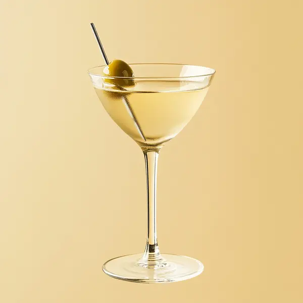 A photo of the Dutch Martini cocktail containing Ketel One Vodka, Bols Genever, Pierre Ferrand Dry Curaçao, Noilly Prat Dry Vermouth in a Martini.